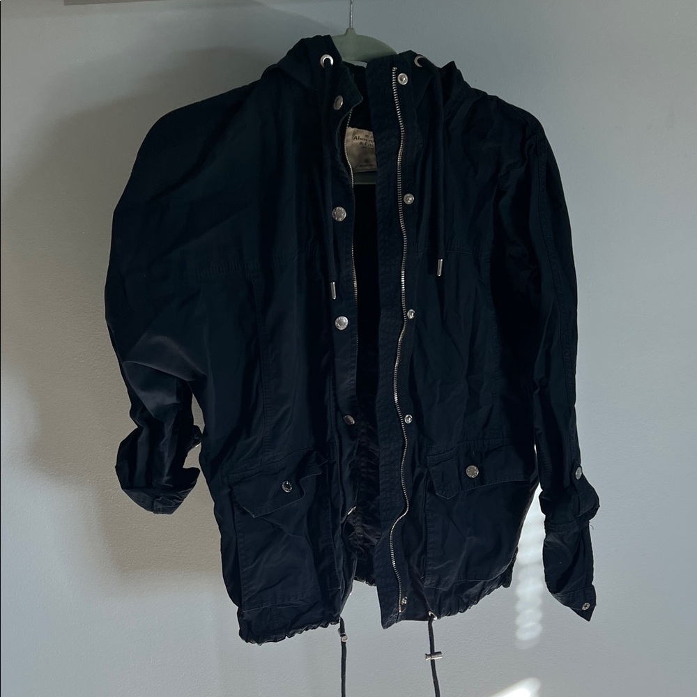 Abercrombie & Fitch Dark Blue Windbreaker Jacket